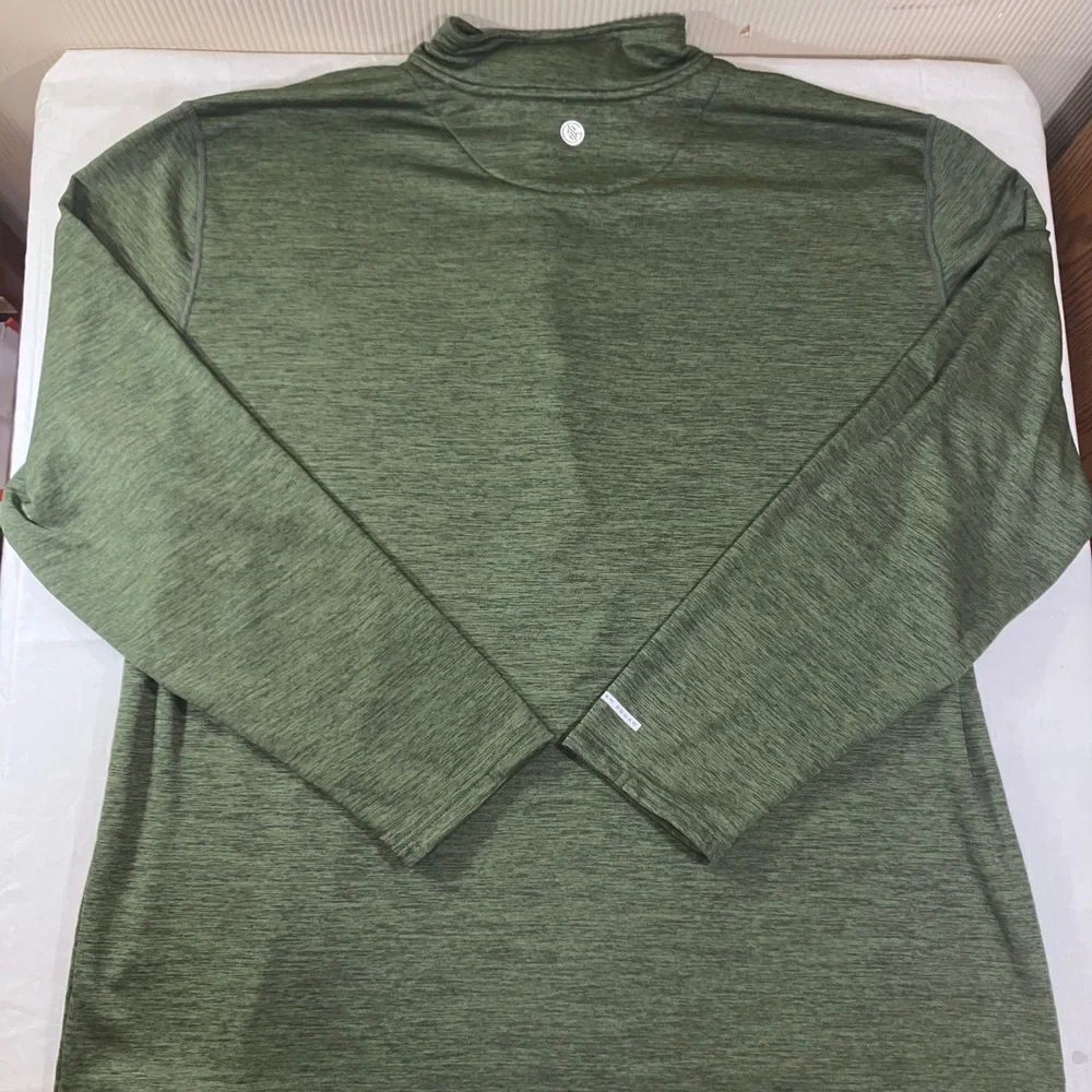 Googan Squad Mens 4XL Green Heathered 1/4 Zip Pullover Fishing Shirt Activewear